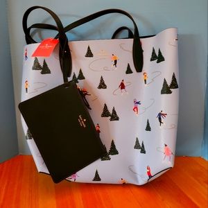 Kate Spade REVERSIBLE NEW WITH TAGS   Tote with Wristlet